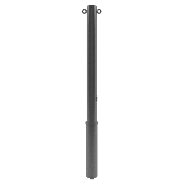 Ornamental bollard | Series 4074B | � 76 mm | removable, self-engaging lockwith hot-dip galvanized ground socket part-no. 476.40approx. 400 mm below ground | with triangular locking mechanism acc. with DIN 3223 | with 2 eyelets
